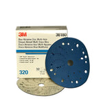 3M. 36180 Blue Abrasive disc Multi-hole. 6"